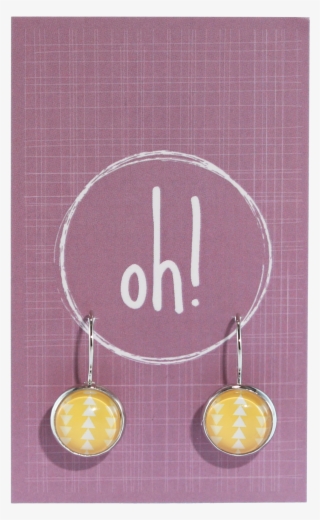 Yellow Triangle Earrings - Earrings #7666853