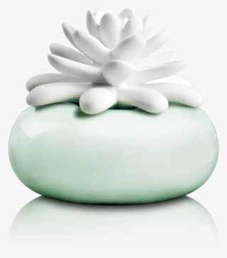 White Lotus Mini Diffuser With Caribbean Sea Fragrance - Ružova Aroma Difuzer #7668135