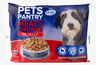 Pets Pantry From Hilife Meaty Chunks In Jelly 4 X 100g - Companion Dog #7669507