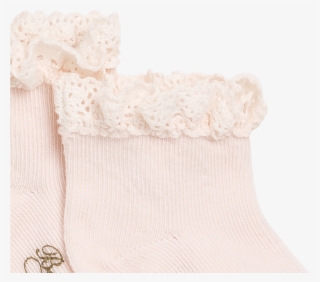 Baby Socks With Lace Milk White - Lace #7669644