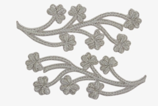 One Pair Of Silver Shamrock Repeat Patterns Gilt - Lace #7670122