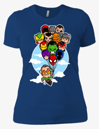 Stan Lee Marvel Comic Spider Man Thor Iron Man Doctor - Stan Lee T Shirt Balloons #7670169