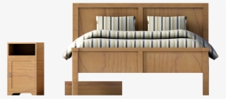 Double Bed Front View #7670311