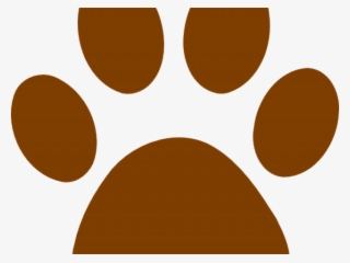 Grizzly Bear Clipart Paw Print - Circle #7670724