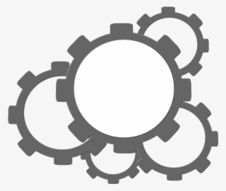Gears Clipart Science Technology - Black Cog Vector #7671455