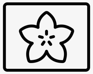 The Large Icon Has A Flower Like Shape With Five Rounded - Line Art #7674024