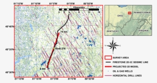 Map Of Firestone 2d 3c Seismic Line - Atlas #7676528