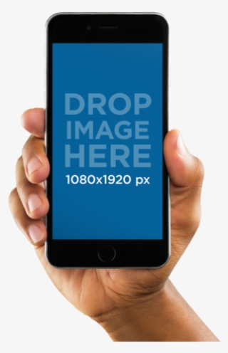 Mockup Of A Black Man Holding Iphone 6 Plus In Portrait - Iphone #7677699