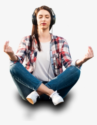 Woman Meditating At Work #7677723