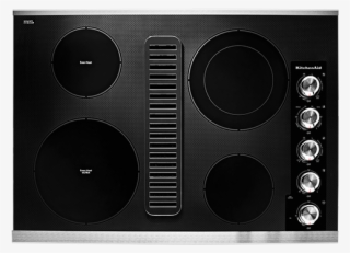 Image For Kitchenaid Radiant Cooktop 30" - Kitchenaid 30" Electric Downdraft Cooktop With 4 Elements #7678080