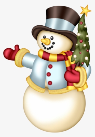 Фото, Автор Andy-video На Яндекс - Blue Christmas Snowman Clipart #7679595