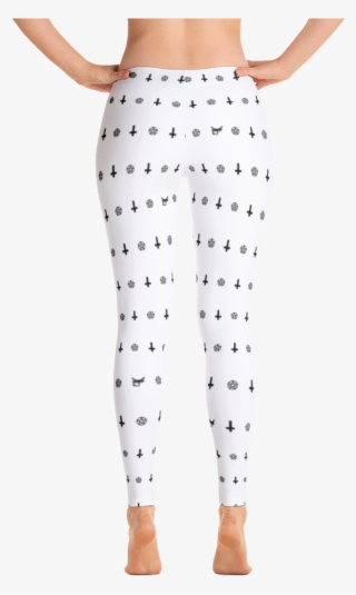Upside Cross And Pentagram Leggings - Leggings #7679868