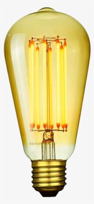 St58 Led Edison Light Bulb 6w Filament, 60 Watt Equal, - Compact Fluorescent Lamp #7680132