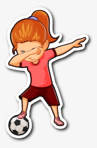 Funny Dabbing Dance Soccer Sticker Car Bumper Decal - Soccer Sticker #7682093