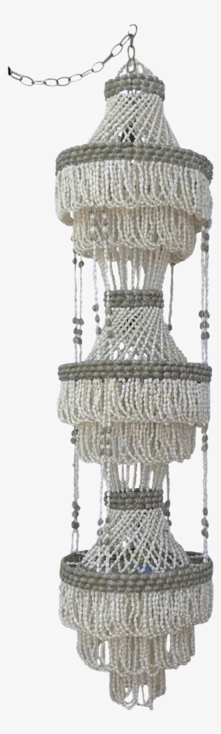 Three Tier Beaded Shell Light Chairish - Chair #7685145