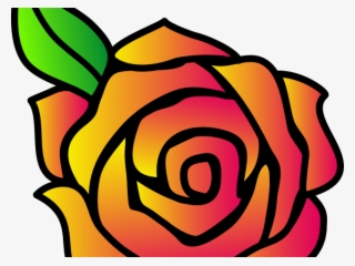 Gothic Clipart Climbing Rose - Simple Cartoon Rose #7685383