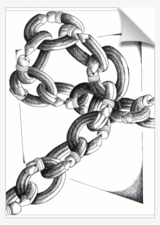 Pencil Link Chain - Illustration #7685434