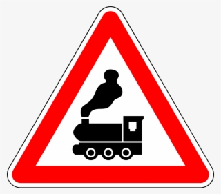 28 Warning-rail Crossing Without Safety Arm - Falling Rocks Sign Meaning #7685709