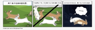 Two Rabbits - Cartoon #7685878