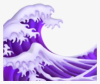 Purple Ocean Emoji Aesthetic Tumblr - Wave Emoji Transparent Background #7686557