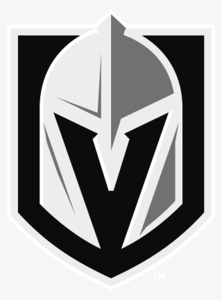 Vegas Golden Knights Logo Black & White Transparent - Golden Knights Logo Png #7687559