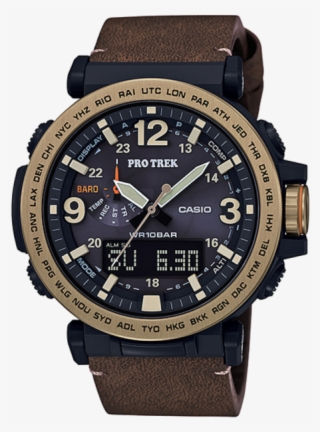 Casio Men's Pro Trek Prg600yl-5 Black Leather Quartz - Casio Prg 600yl 5dr #7689361