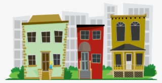 803 X 418 5 - House In The City Clipart #7689918