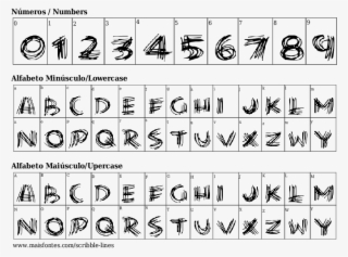 Font Details Scribble Lines - Number #7690284