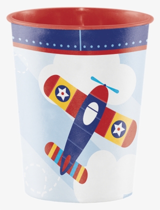 Airplane Flyer 16 Oz Hard Plastic Keepsake Cup - Airplane #7695182