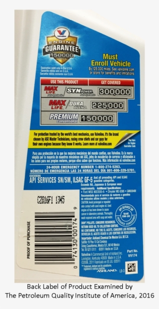 Click Above For Larger Image - Valvoline #7696789