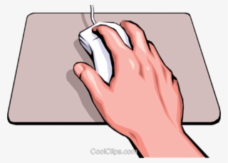 Hand With Computer Mouse Royalty Free Vector Clip Art - Mouse #770304