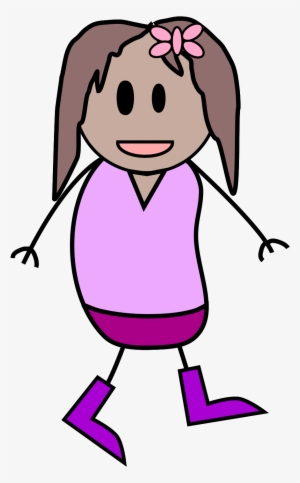 Girl Stick Figure Clipart Png #770350