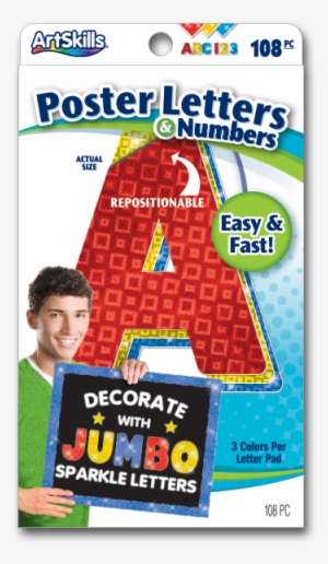 Artskills Jumbo Sparkle Quick Letter Pads - Jumbo Letters For Poster #770384