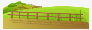 Grass Ground With Fence Png Clip Art Image - Grass Ground Clipart Png #771027
