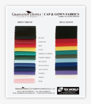 Materials / Charts - Graduation Gown Materials #771830
