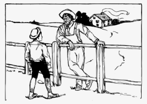 Image Freeuse Farm Fence Clipart Black And White - Farmer Drawing #772029