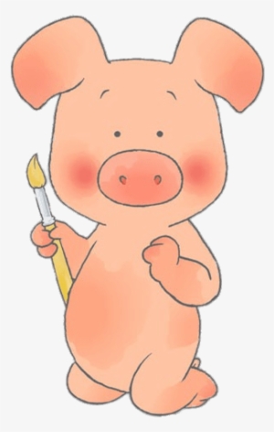 Download - Pig With Paint Brush #772704
