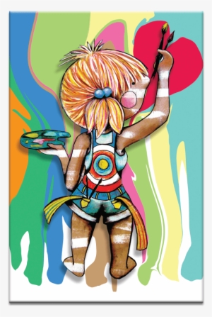 Art Chick - Art Chick, Canvas Print, White, Posters, Prints, #772808