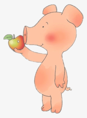 Download - Pig Eating An Apple Clipart #772930