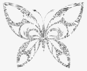 Diamond Clipart Butterfly - Silver Butterfly Clipart #774170