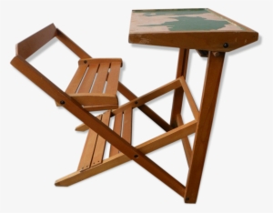 Vintage Folding School Desk And Chair - School #774384
