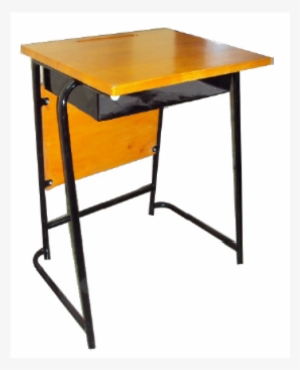 School Desk With Metal Shelf And Front Panel Hardwood - End Table #774508