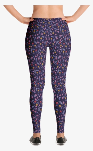 Watercolor Floral Leggings - Gear Fuel Strong Is The New Skinny Blue Splash - Active #774612