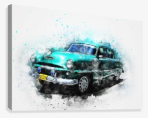 Car - Zazzle Aqua-vintage Autofünfziger Jahre 16" X12 Poster #775234