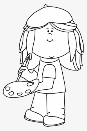 Art Palette, Vector Png, Art Class, Ruler Png And Vector - Artist Clip Art Black And White #775920