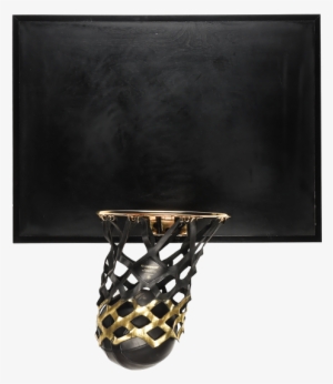 Gold Basketball Backboard1 - Black Mini Basketball Hoop #776260