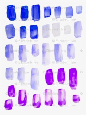 Blue Purple Watercolor Mosaic // Small - Blue #776950