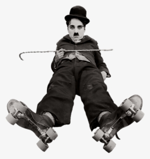 Charlie Chaplin On Roller Skates - Silent Screen Charlie Chaplin #776954