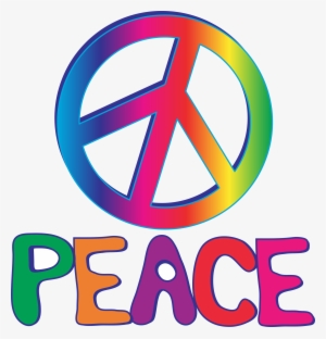 Illustration Of Peace Text With Peace Sign Vector Art, - El Signo De Paz #777444