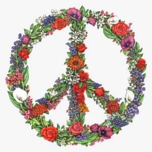 Peace Flower -my Edit Peace Sign Tumblr - Flower Peace Sign #777693